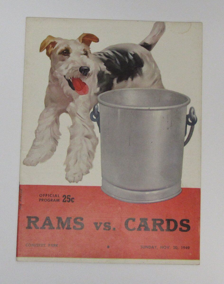 1949 Chicago Cardinals vs. LA Rams Football Program Comiskey Park 136068