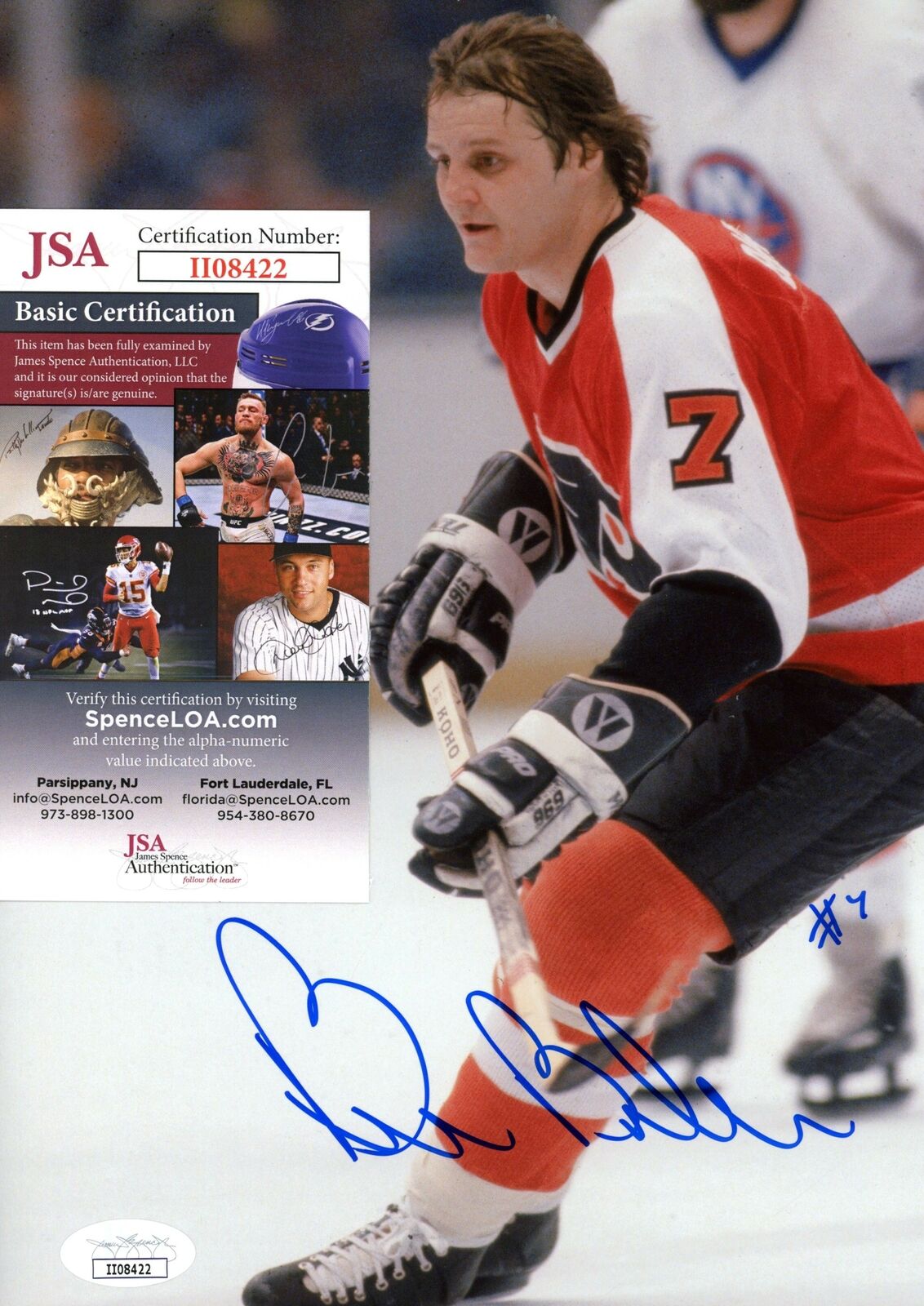 Bill Barber HOF Philadelphia Flyers Signed/Autographed 8x10 Photo JSA 153864