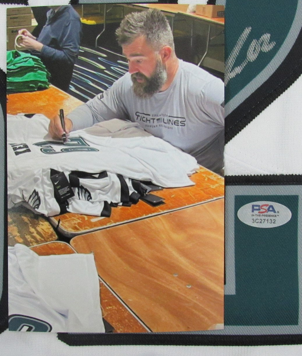 Jason Kelce Signed/Auto White Nike Football Jersey Eagles PSA/DNA 190368