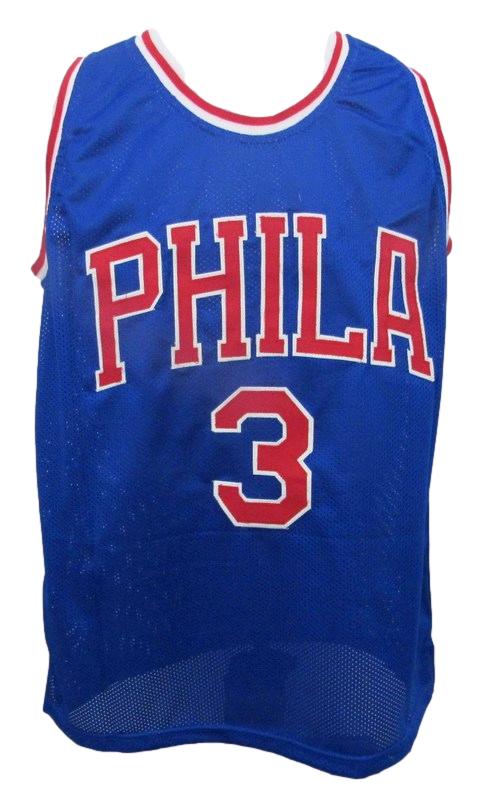 Allen Iverson HOF Autographed Custom Basketball Jersey 76ers PSA/DNA 180342