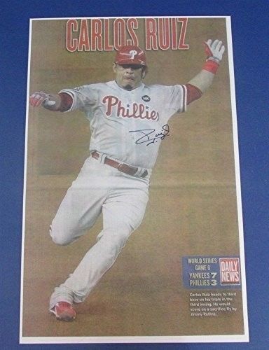 Carlos Ruiz Philadelphia Phillies Signed 11X17 Daily News Print 123211