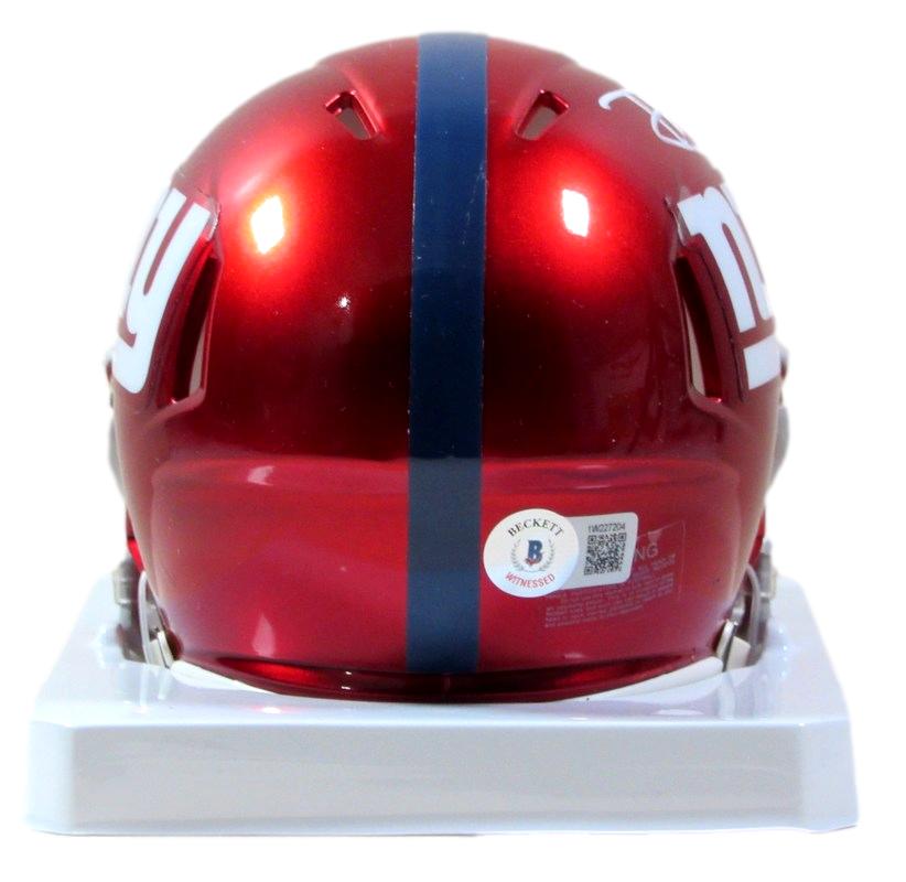 Tommy DeVito Autographed/signed Flash Mini Helmet Giants Beckett 184873