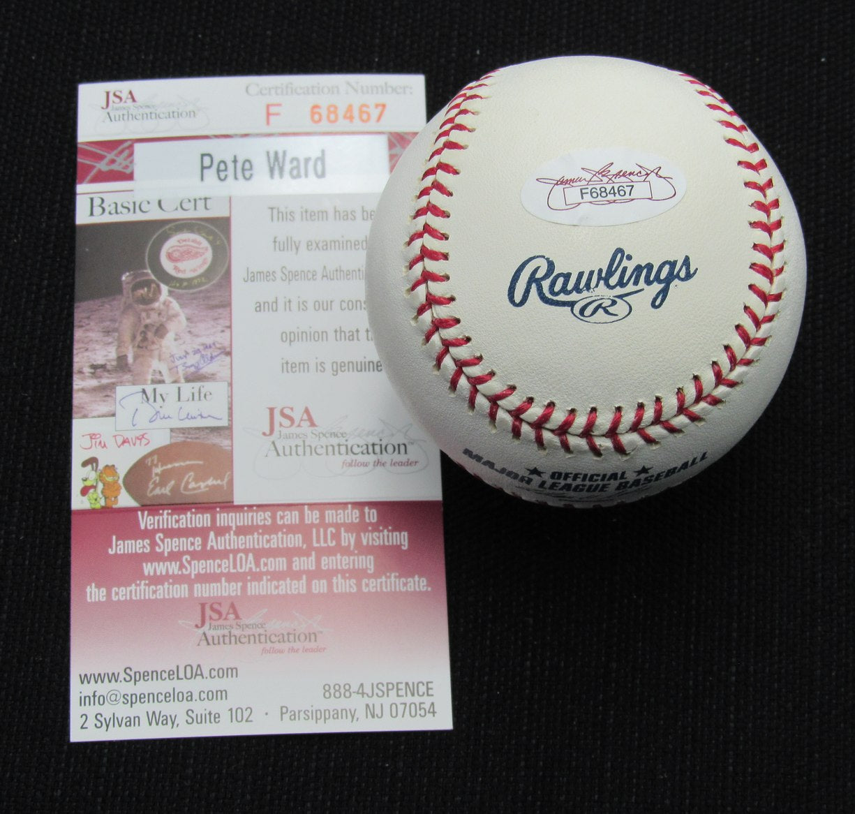 Pete Ward Signed/Auto Yankees 100th OML Baseball JSA  186896