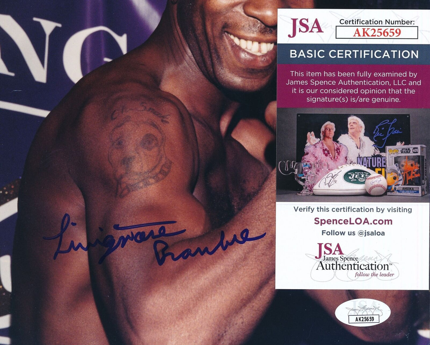 Livingstone Bramble Autographed 8x10 Photo Boxing Champ JSA 180349