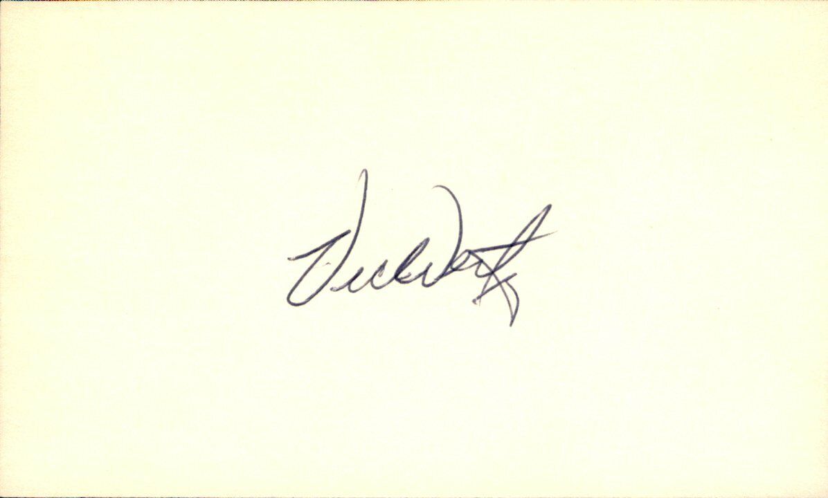 Vic Wertz Tigers/Twins d.1983 Signed/Autographed 3x5 Index Card 162550