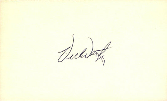 Vic Wertz Tigers/Twins d.1983 Signed/Autographed 3x5 Index Card 162550