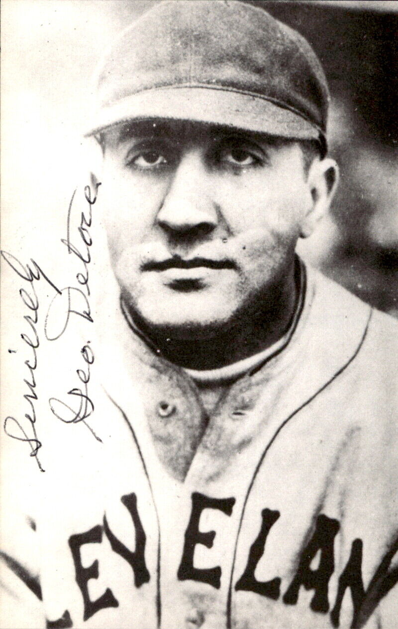 George Detore Indians d. 1991 Signed/Autographed 3x5  Photo 178182
