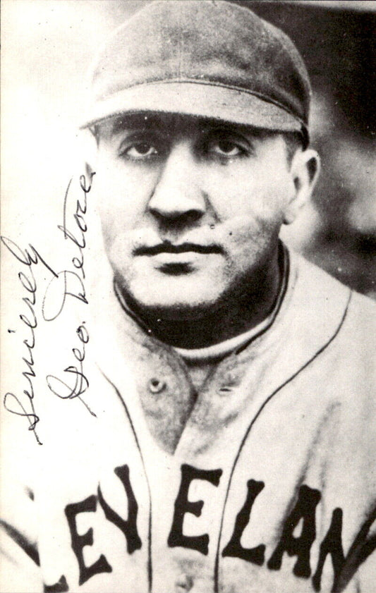 George Detore Indians d. 1991 Signed/Autographed 3x5  Photo 178182