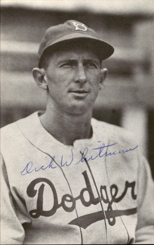 Dick Whitman Dodgers d. 2003 Signed/Autographed 3x5  Photo 179327