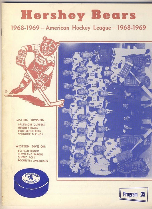 Hershey Bears 5/7 1969 Calder Cup Final Game 5 Program vs. Quebec AHL 127972