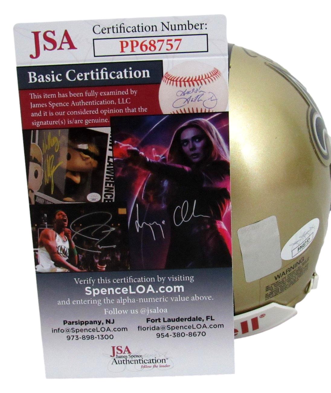 Reggie Bush Signed/Auto New Orleans Saints Mini Football Helmet JSA 160186