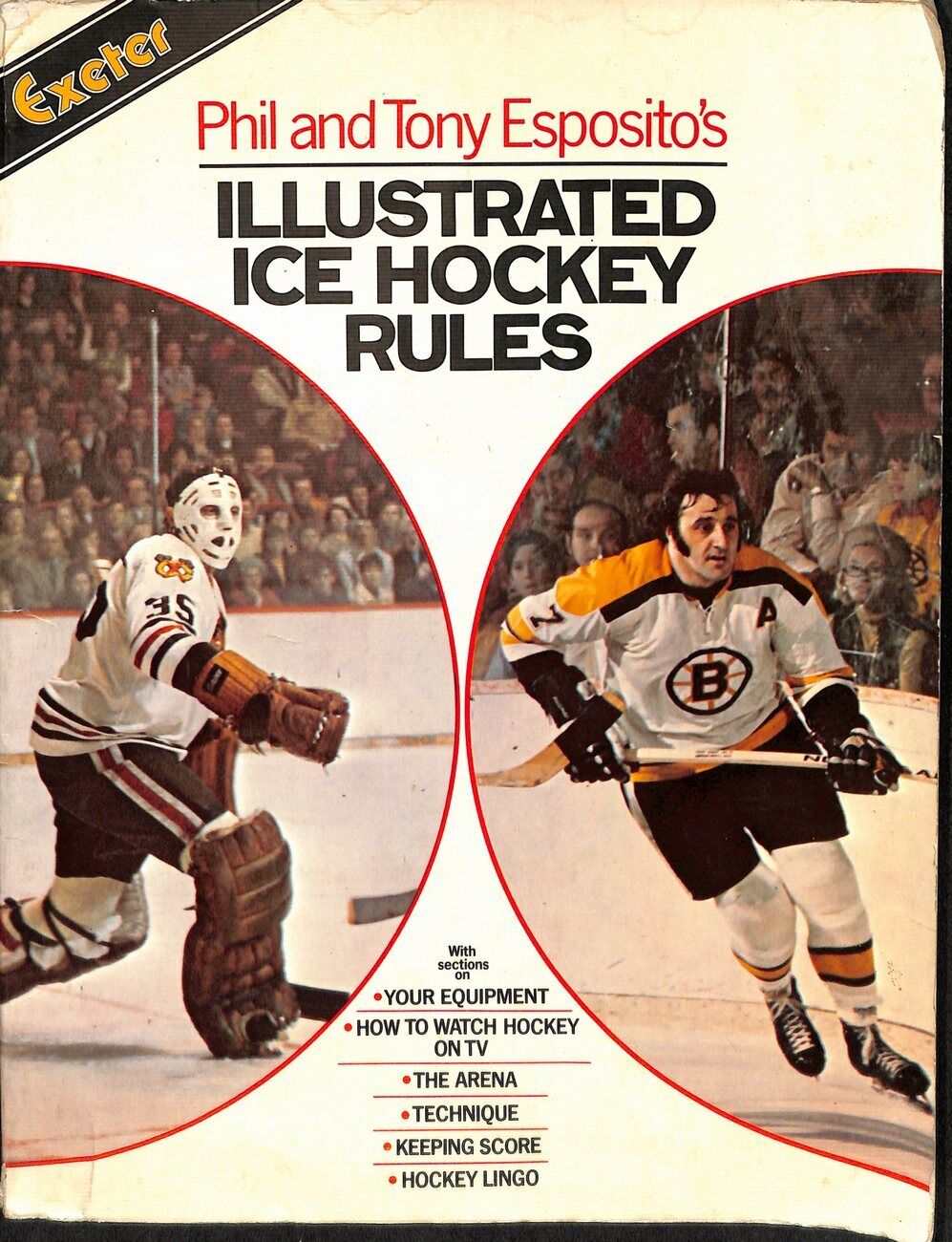 Vintage Phil and Tony Esposito Illustrated Ice Hockey Rules 181703