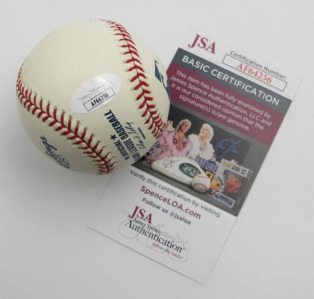 Len Barker Autographed/Inscribed OML Baseball Cleveland Indians JSA