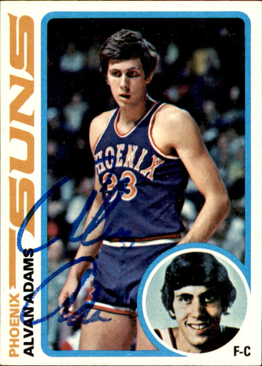 Alvan Adams Autographed 1978-79 TOPPS Basketball Card #77 Suns 182993