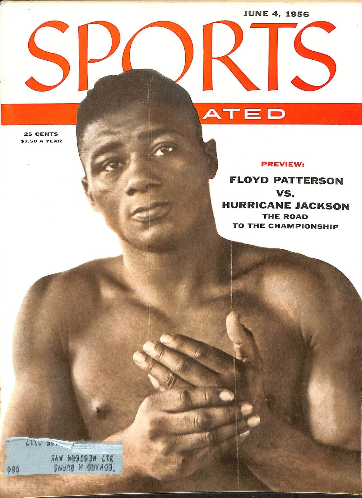 1956 Floyd Patterson Boxing Sports Illustrated Cover 6/4/56 180724