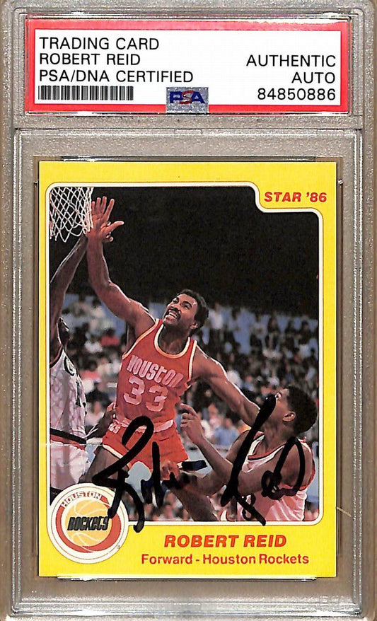 1985-86 Star Company #23 Robert Reid Rockets Signed/Auto Card PSA/DNA 178915