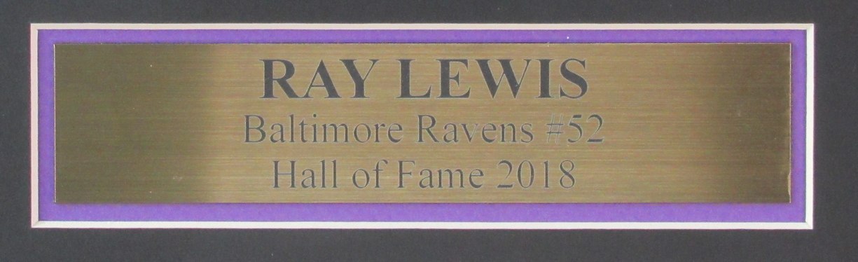 Ray Lewis Autographed Framed Baltimore Ravens Jersey Beckett 186115