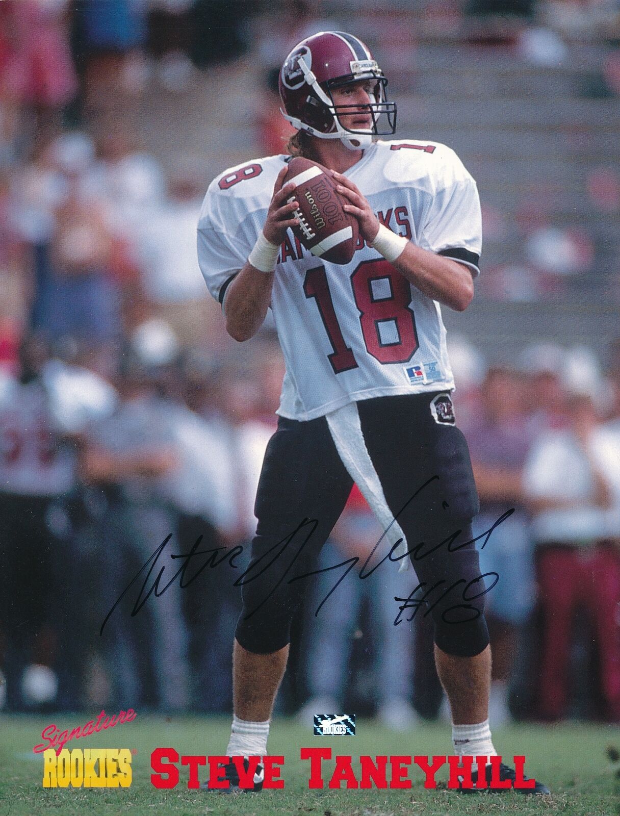 Steve Taneyhill Autographed Signature Rookies 8x10 Photo South Carolina