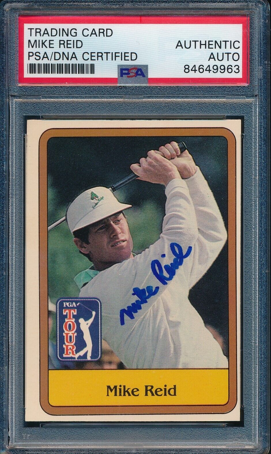 1981 DONRUSS PGA Mike Reid #9 Authentic Card Signed PSA/DNA 176015