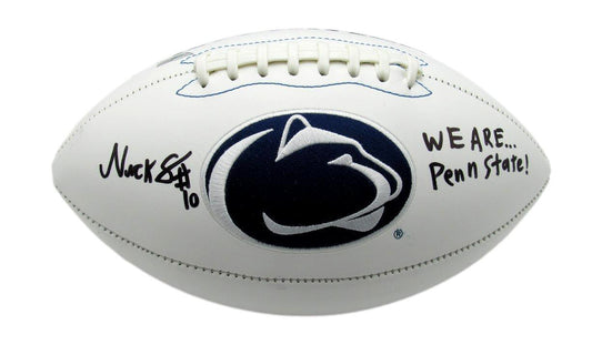 Nick Singleton Autographed/Inscribed Penn State Logo Football Fanatics 177585