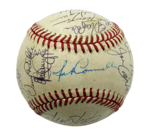 1985 Cleveland Indians Team Autographed by 24 Jacoby Butler OAL Baseball 182803