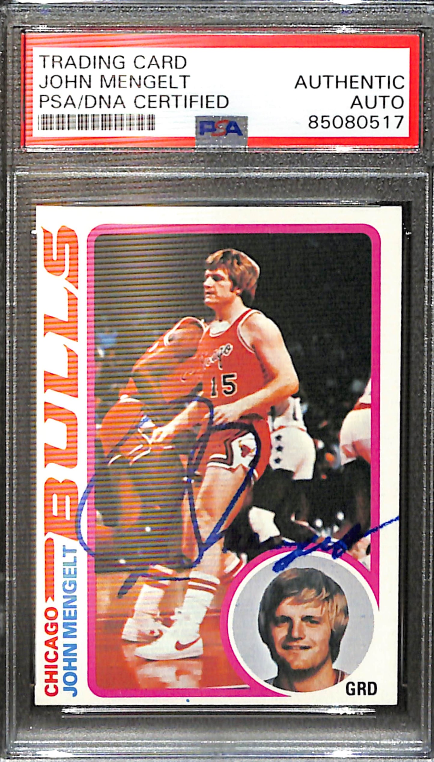 John Mengelt Signed/Auto 1978 Topps Card #53 Chicago Bulls PSA/DNA 185428