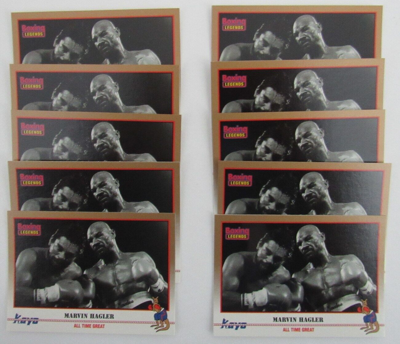 Lot of 10 Marvin Hagler Boxer 1991 Kayo Trading Cards #149 158129