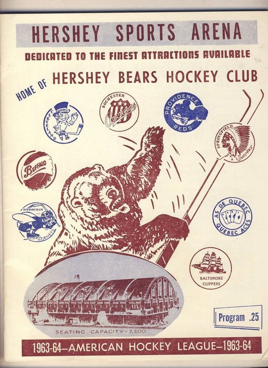 Hershey Bears 1/18 1964 Program vs. Quebec AHL 128018