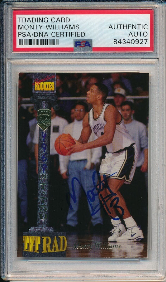 Monty Williams Knicks Signed/Auto 1994 Signature Rookies Card PSA/DNA 163624