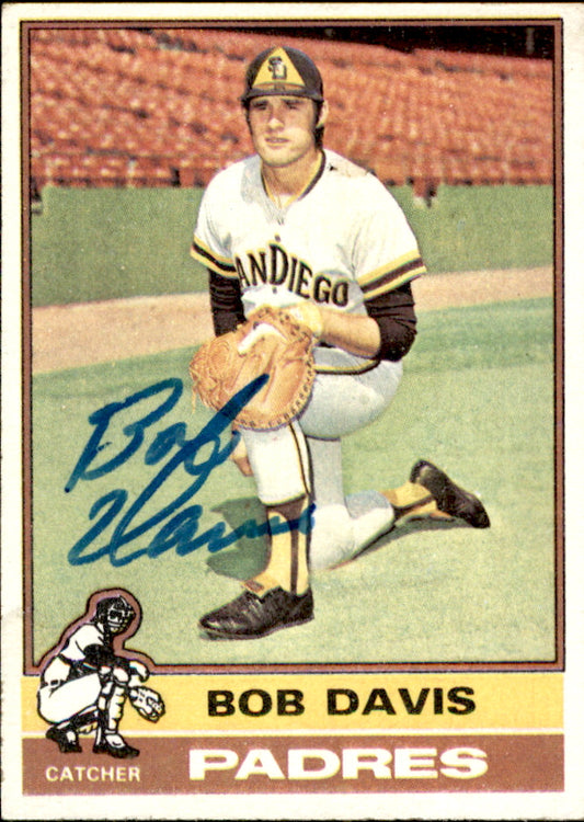 Bob Davis Autographed 1976 TOPPS Card #472 San Diego Padres 183462