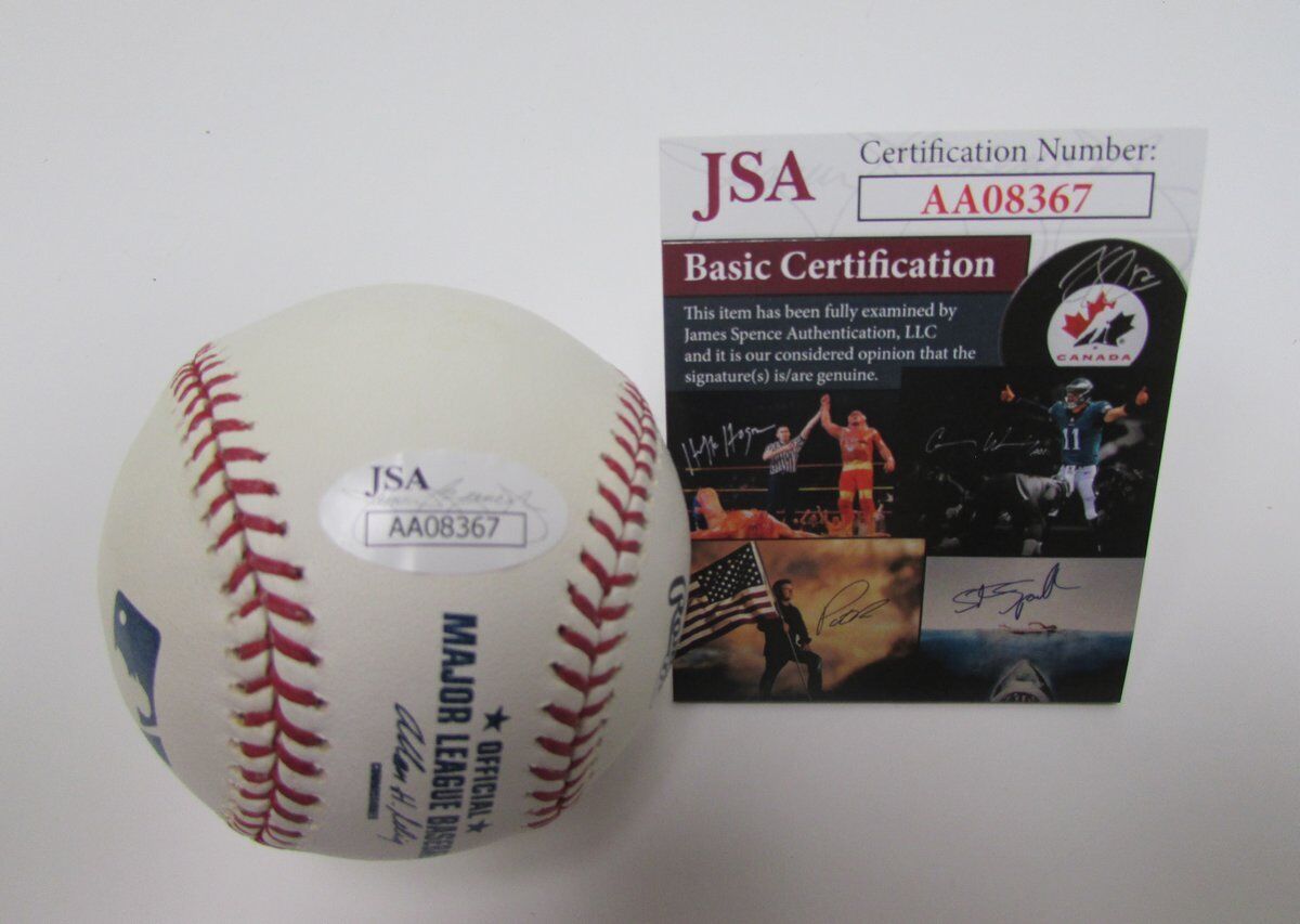 Edwin Jackson inscr "No Hitter 6/25/10" Signed OML Baseball JSA 138265