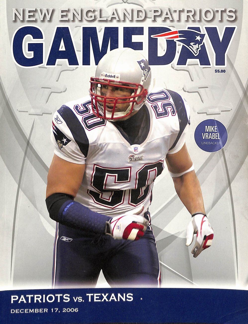 2006 12/17 Patriots vs. Texans Football NFL Game Program Tom Brady 178333