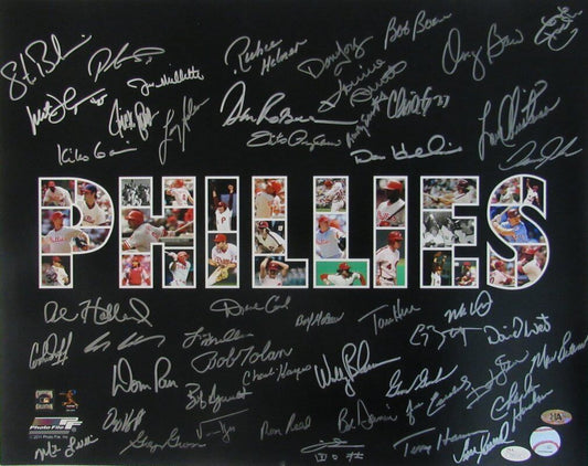 Philadelphia Phillies Greats Multi-Signed (35+) 16x20 Photo JSA 141505
