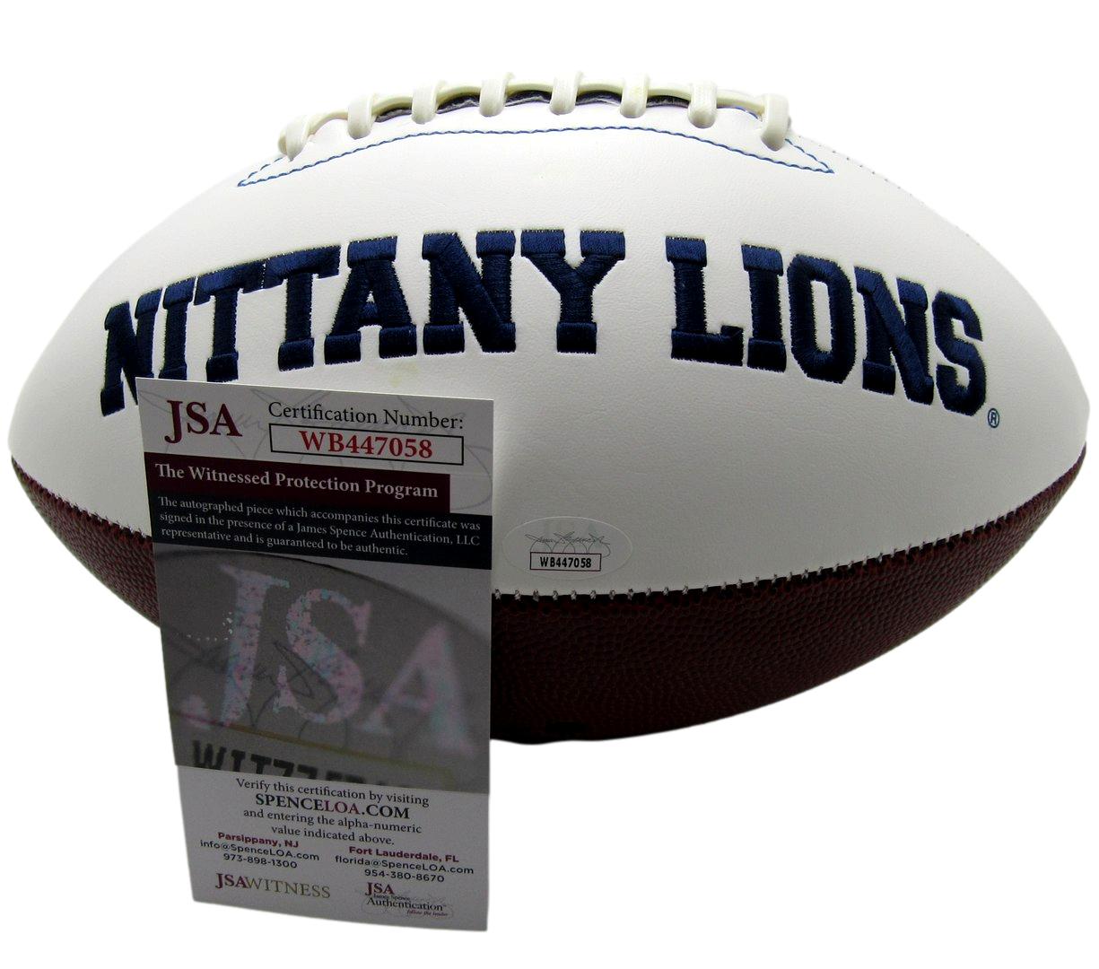 Trace McSorley Signed/Inscribed Penn State Logo White Football JSA 190346