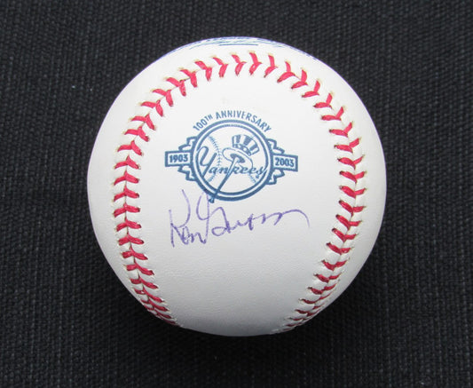 Ken Griffey Sr. Signed/Auto Yankees 100th OML Baseball JSA 186734
