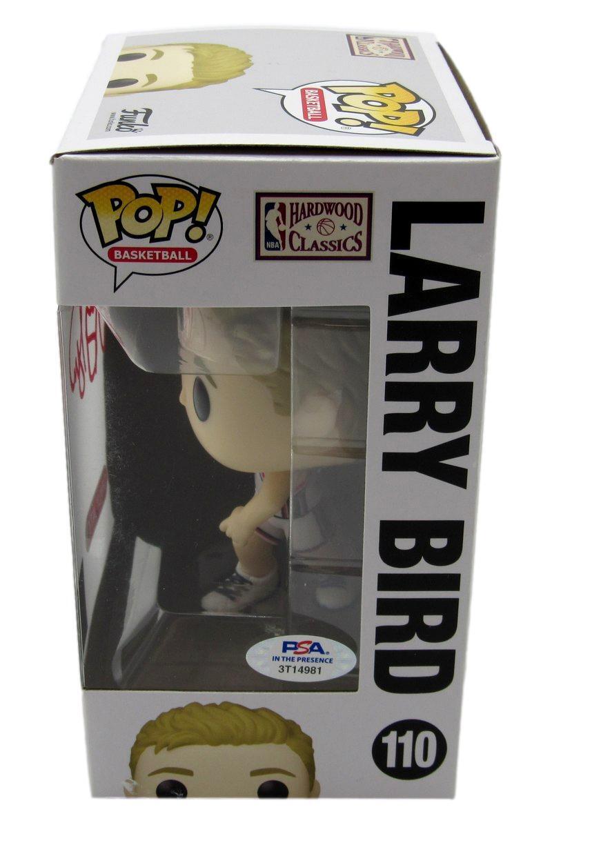 Larry Bird HOF Autographed Funko Pop! Figurine #110 Celtics PSA/DNA 179138