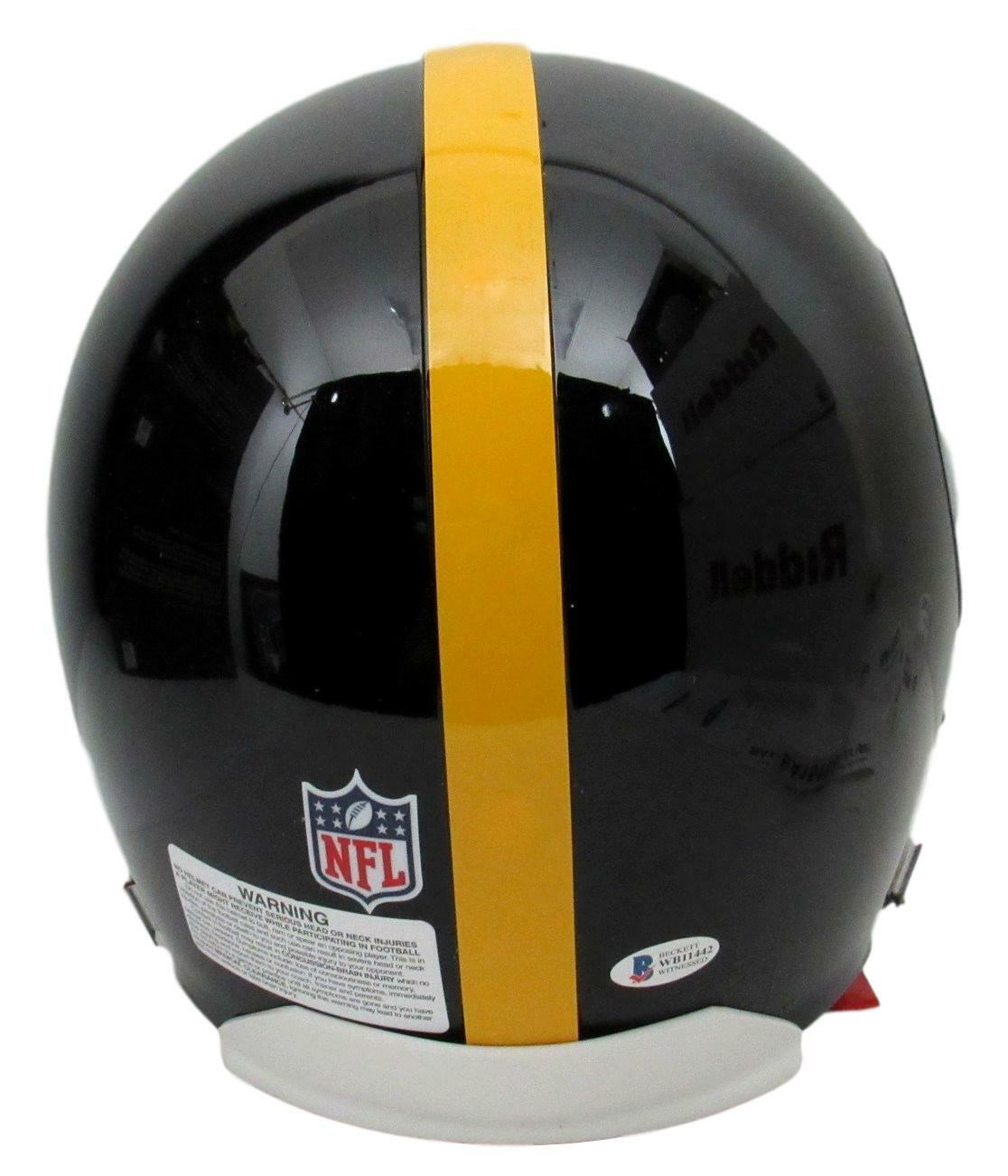 Troy Polamalu Signed Steelers Full Size Proline Black Helmet Beckett 151603