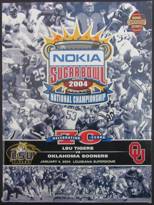 2004 Sugar Bowl BCS National Championship Program LSU vs. Oklahoma 177179