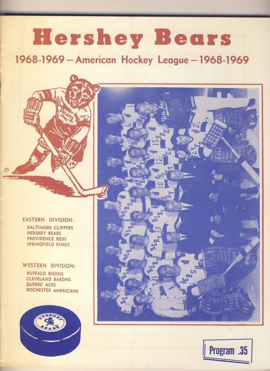 Hershey Bears 4/26 1969 Program vs. Quebec AHL 128009