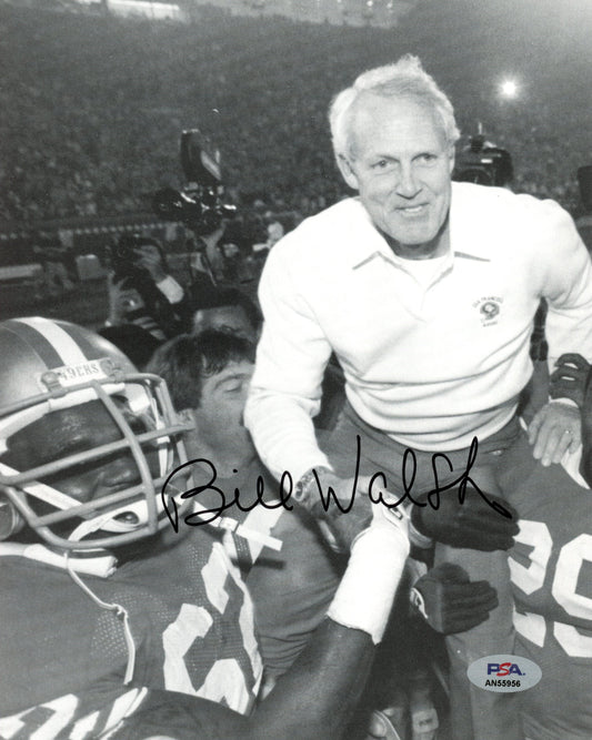 Bill Walsh HOF Signed/Auto 8x10 Magazine Photo San Francisco 49ers PSA/DNA 188082