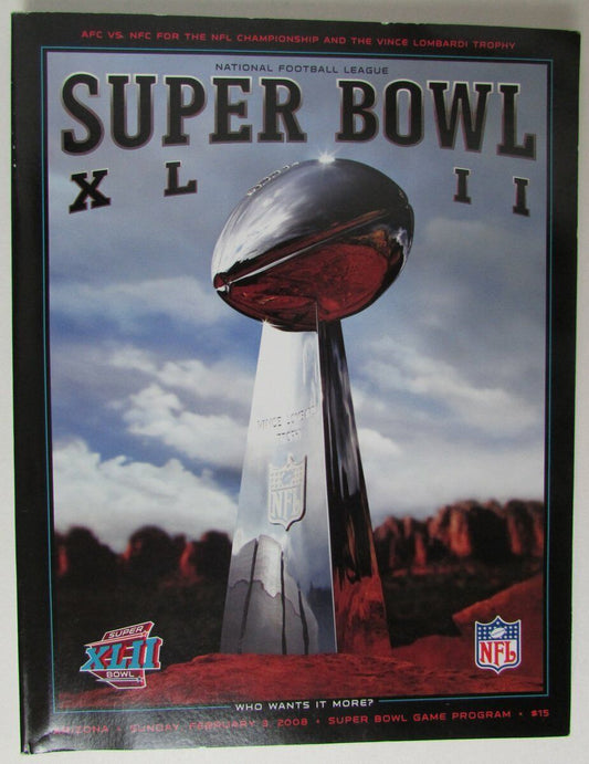 Super Bowl XLII 42 Official Program 2008 New York Giants vs. Patriots  147959