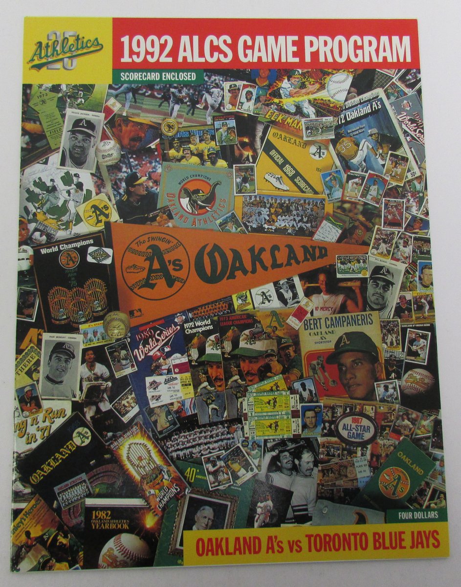 1992 ALCS Program Toronto Blue Jays vs. Oakland A's 141485