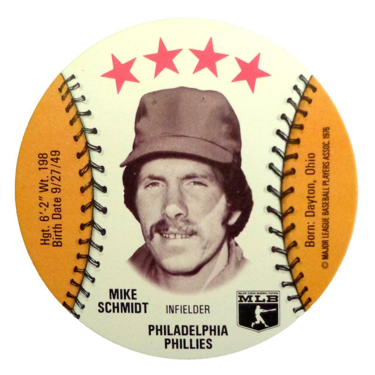 Lot of 10 - 1976 MSA Isaly's Discs Mike Schmidt HOF Phillies Gem Mint 153886