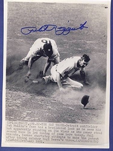 PHIL RIZZUTO Autographed 7x10 Wire/Press Photo PSA/DNA