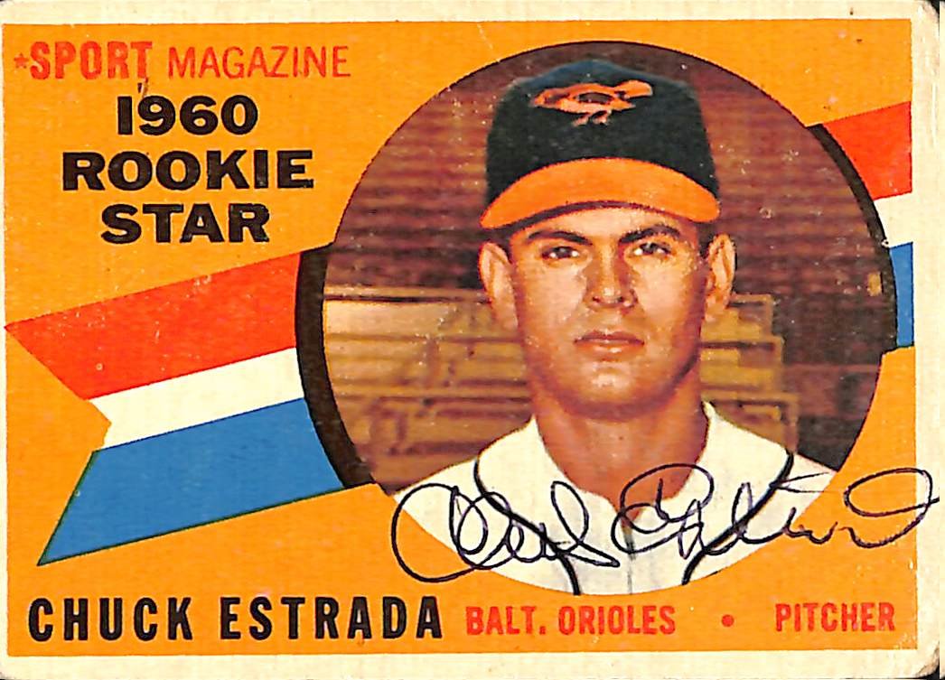 1960 TOPPS #126 Chuck Estrada Baltimore Orioles Signed/Auto Card 190968