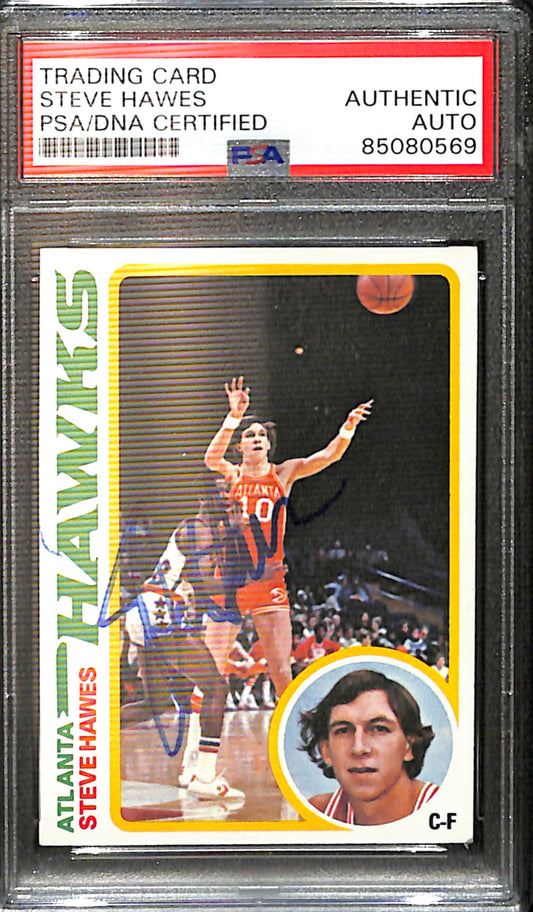 Steve Hawes Signed/Auto 1978 Topps Card #21 Atlanta Hawks PSA/DNA 185435