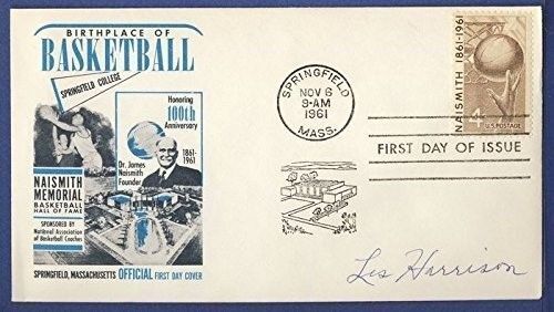 LES HARRISON Signed/Autographed 1961 Basketball HOF FDC