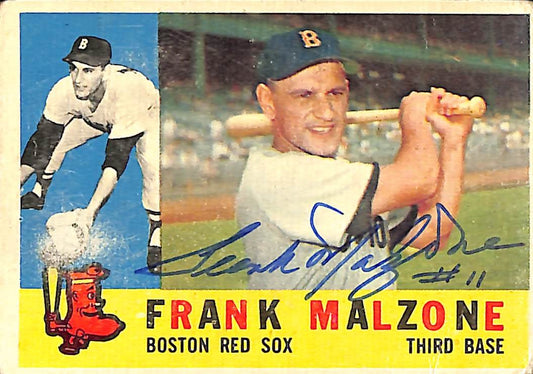 1960 TOPPS #310 Frank Malzone Boston Red Sox Signed/Auto Card 190991