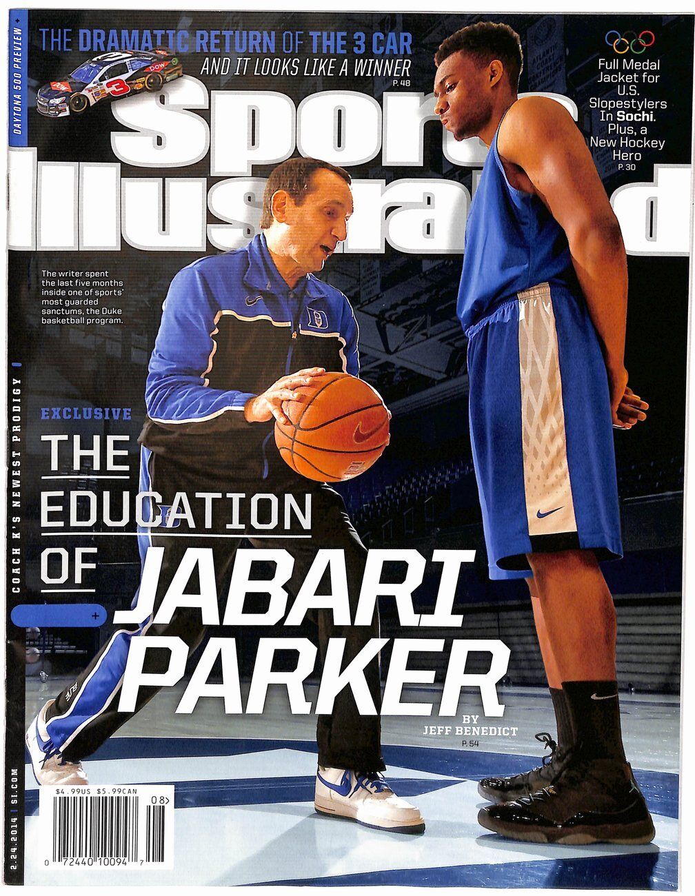 February 24, 2014 Mike Krzyzewski Sports Illustrated NO LABEL Newstand 182402