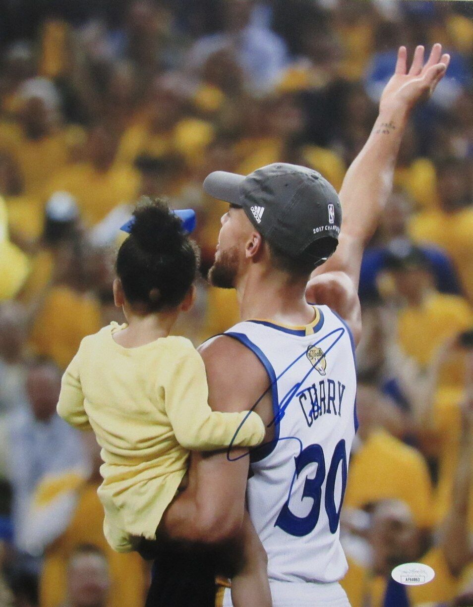 Stephen Curry Autographed 11x14 Photo Golden State Warriors JSA